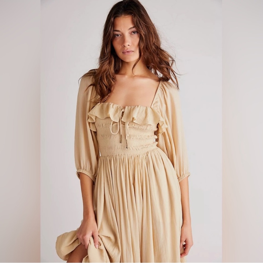 Free People Oasis Midi Dress Cream M